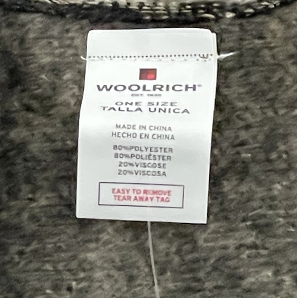 Woolrich Brown Cheetah Print With Fringe Shawl Poncho Osfm - Picture 4 of 4